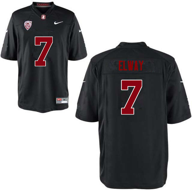 Men Stanford Cardinal #7 John Elway College Football Jerseys Sale-Black - Click Image to Close